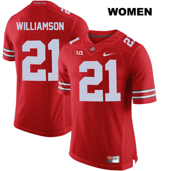 Ohio State Buckeyes Women's Marcus Williamson #21 Red Authentic Nike College NCAA Stitched Football Jersey ZX19U06RI